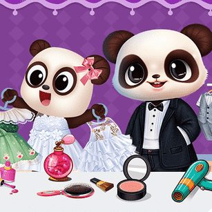 História de Casamento Tropical de Panda